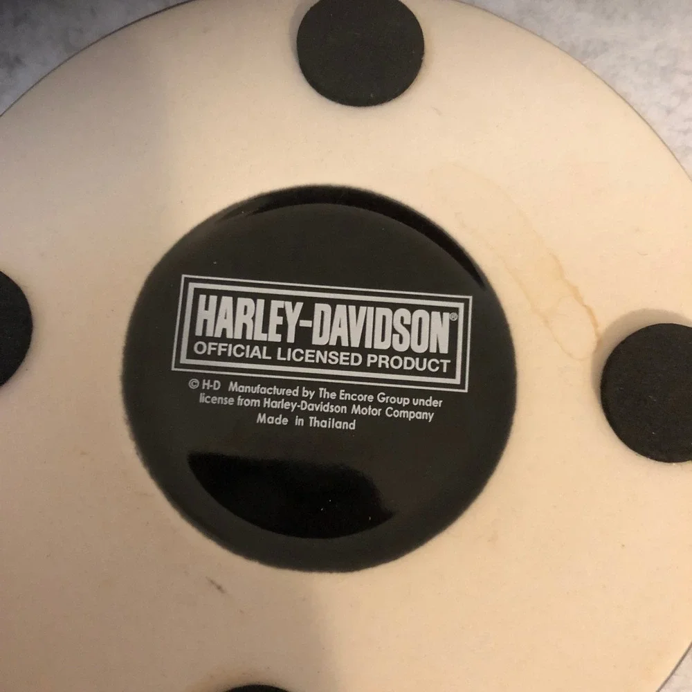 Harley Davidson Flame Logo Coaster Black Orange Official Licensed Encore Group